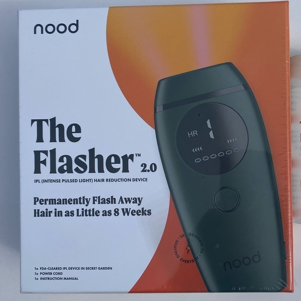 The flasher laser hair removal. Open box, green. Never used.